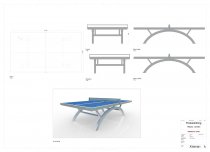 Bordtennisbord SKY för utomhusbruk