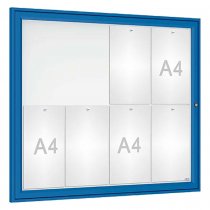 8 x A4 skylskåp för utomhus - blå