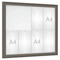 8 x A4 skylskåp för utomhus - Ciypro-grå