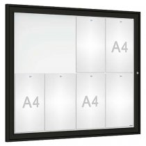 8 x A4 skylskåp för utomhus - svart