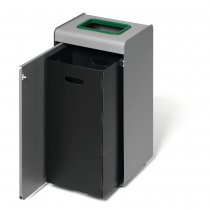 Återvinningskärl DURASORT® 55 liter för glas med turkos öppning och innerbehållare i plast