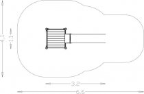 Släntrutsch Swift 1,2m - Lekparksutrustning