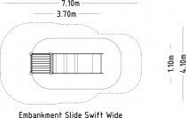 Släntrutsch Swift Bred 1,5m - Lekparksutrustning