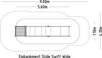 Släntrutsch Swift Bred 2,4m - Lekparksutrustning