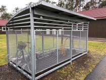 Låsbara grindar för cykelgarage Nova m. välvt tak