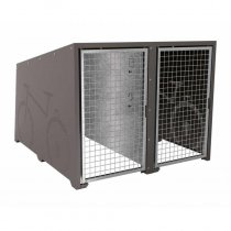 Cykelhus Berlin basmodul med galvaniserad nätdörr