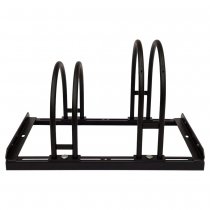 Cykelställ svart med 2 hjulhållare och justerbar bar