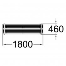 Måttskiss för Momentum utebänk i skandinavisk design