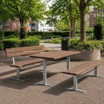Illustration av parkbord Ekeby i bostadrättsförening