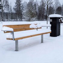 Ekeby parksoffa i vinterlandskap
