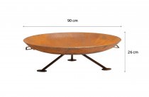 Eldplats Alta XL i Corten - ø 90 cm