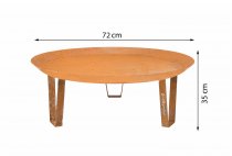 Elegante eldstad i Cortenstål - ø 72 cm