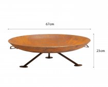 Eldstad Alta i Corten - Öppen eldplats ø 67 cm