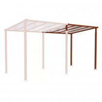 Förlängningsmodul väderskydd Millan S025 -gångpassage utomhus i corteneffekt