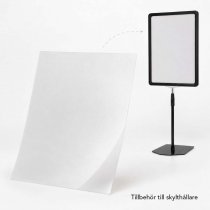 Frontplast i A4 som skyddplast i skylthållare