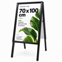 Gatupratare Alu Sign 70x100cm Svart