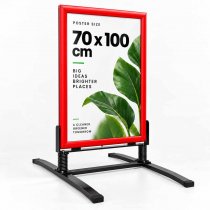 Gatupratare Wind Sign med 70x100 cm affisch - Röd