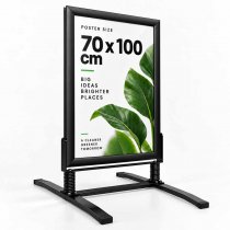 Gatupratare Wind Sign Svart med 70x100cm affisch