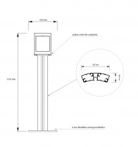Låsbart golvstativ till Samsung Tab 10,1" - Vit