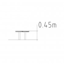 Sofiero svängd parkbänk small 90° - Fristående