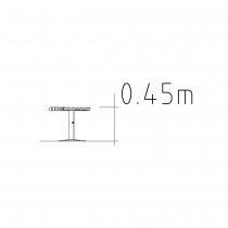 Sofiero svängd parkbänk large 45° - Fristående