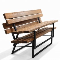 Illustration av staplade parksoffor Ekeby