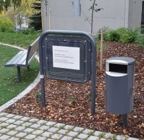 info sign viktig information till lekparken
