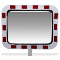 Isfri trafikspegel 40x60cm med reflexkant för utomhusbruk