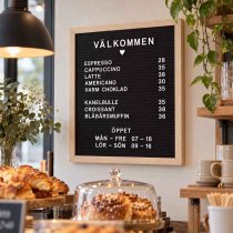 Lösa bokstäver som satts satt ihop till en meny