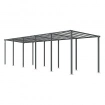 Millan väderskydd gångpassage med två extra moduler och UV-skyddat tak