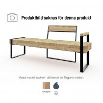 Parkbänk lnaturlig ton furu och stål 7024
