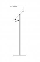 Låsbart golvstativ till Samsung Tab 10,1" - Vit