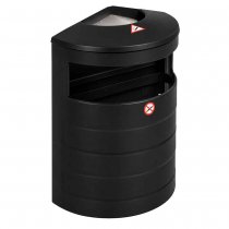 Svag sidovy av Papperskorg Classic Svart 20 liter