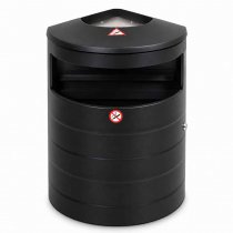 Papperskorg Classic Svart 20 liter med askkopp