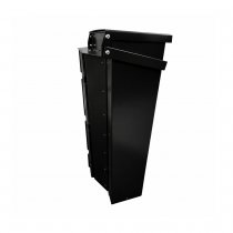 Papperskog med lock från sidan