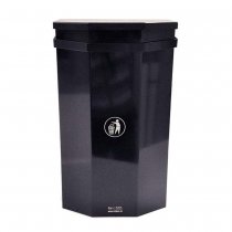 Papperskorg utomhus med lock och tilt - Parken