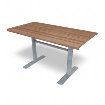 Fristående parkbord sofiero i värmebehandlat trä och galvad stomme