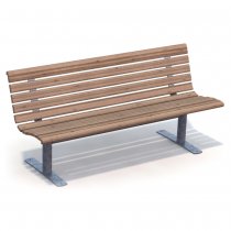 Parksoffa barkbrun lasyr galvaniserad