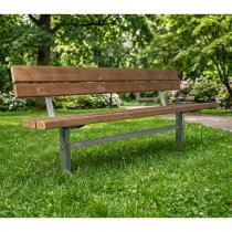 Parksoffamed galvaniserd stomme och värmebehandlad furu lång hållbarhet