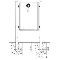 Informationstavla Vega 1310x1860 mm med stolpar