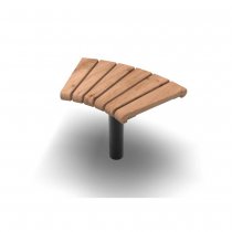 Sofiero Parkbänk svängd small 45° - Platsgjutning