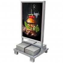 Tung gatupratare med betongfot 70x100