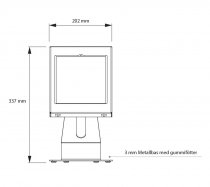 Låsbart bordsstativ för Samsung 10,1"- Svart