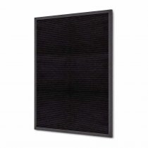 Svart bokstavstavla med filt 60x80cm