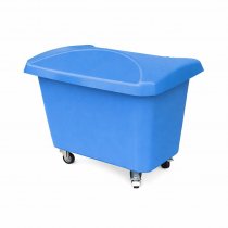 Transport- och förvaringslåda utomhus 250 liter blå med länkhjul