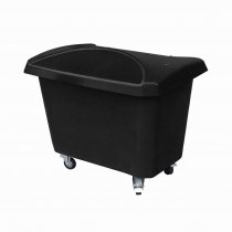 Transport- och förvaringslåda utomhus 250 liter svart med hjul