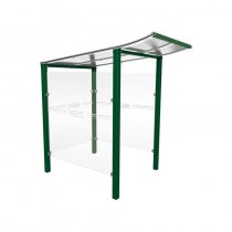 Väderskydd för betalstationer Modulo 1300 mm för nedgjutning i mark, mörkgrön RAL 6005