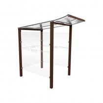 Väderskydd för betalstationer Modulo 1300 mm för nedgjutning i mark, brun RAL 8017