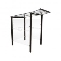 Väderskydd för betalstationer Modulo 1300 mm för nedgjutning i mark, svart RAL 9005