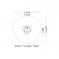 Triangelbord för vattenlek